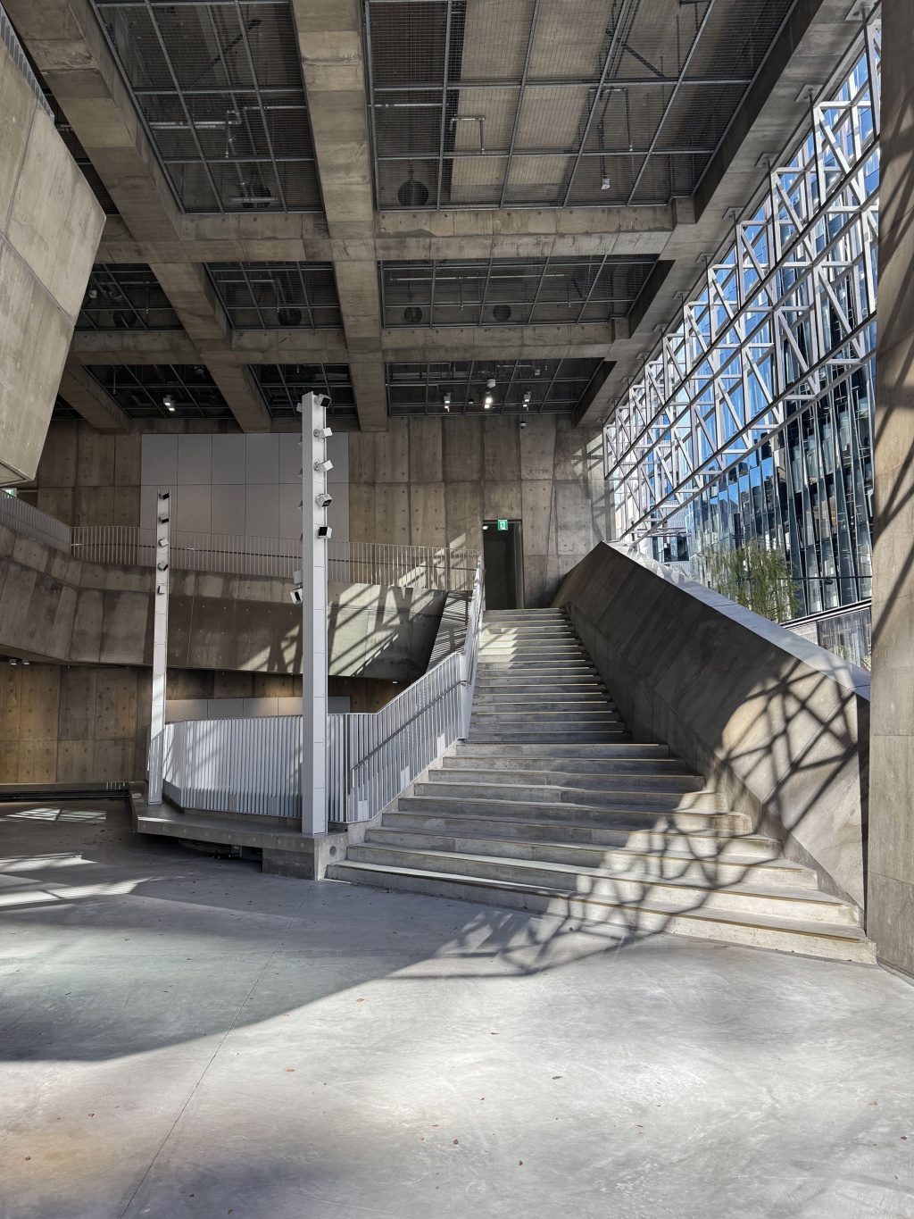 Concrete stairs at Ginza Sony Park.