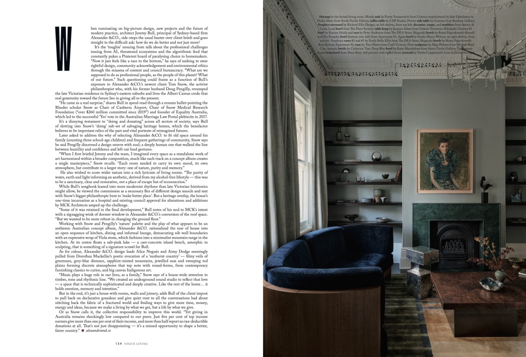 Vogue Living Sept/Oct 2025 page 3.