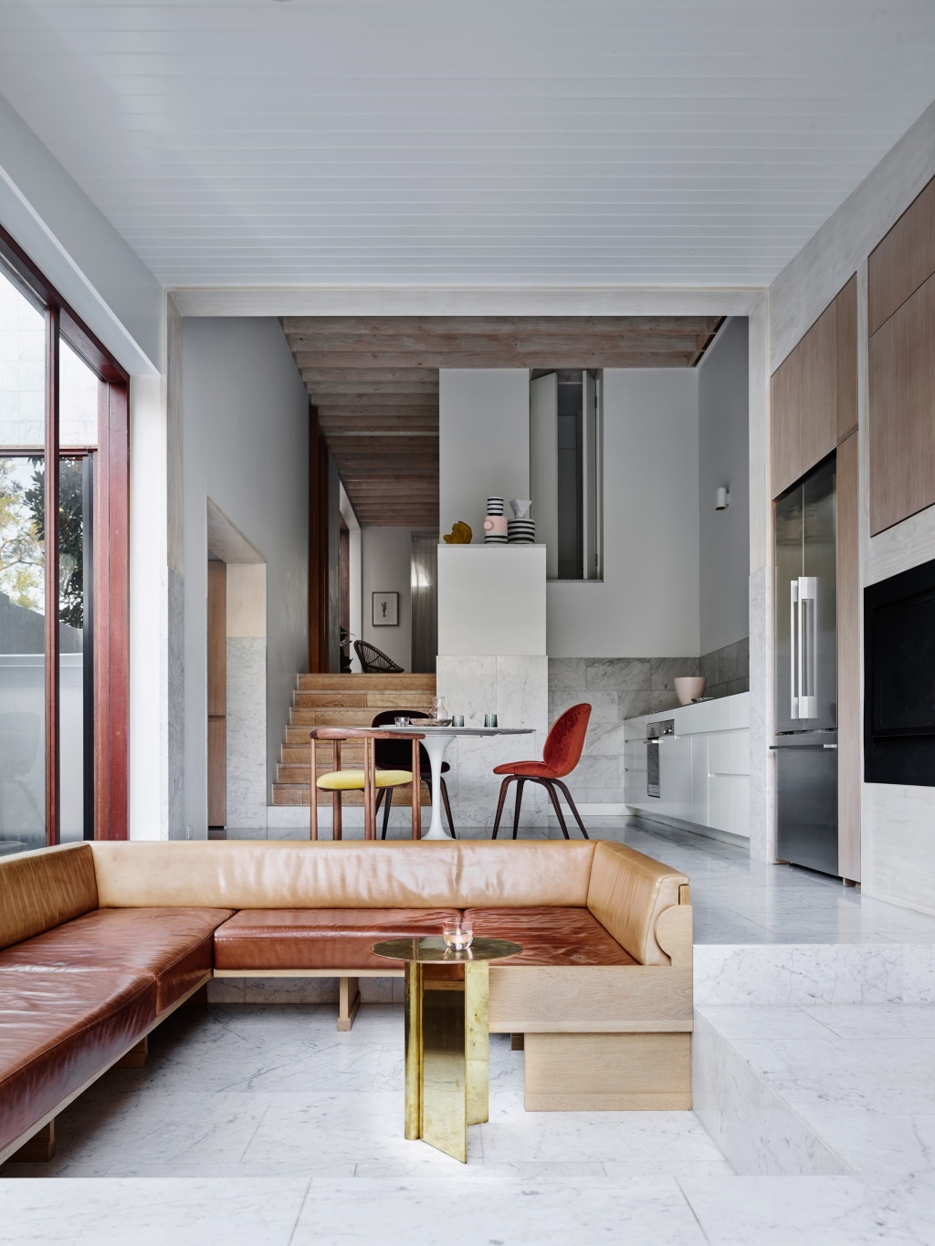 Bondi Junction House Sunken Lounge and Kitchen.