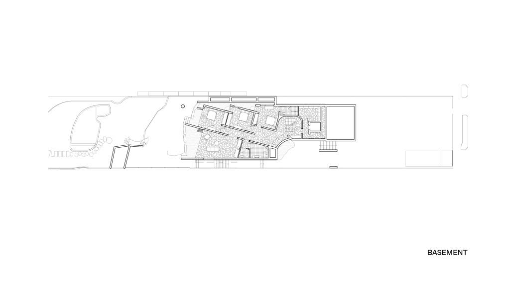 Basement floor plan of Boulder House.