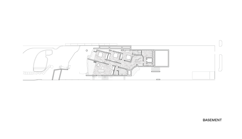 Basement floor plan of Boulder House.