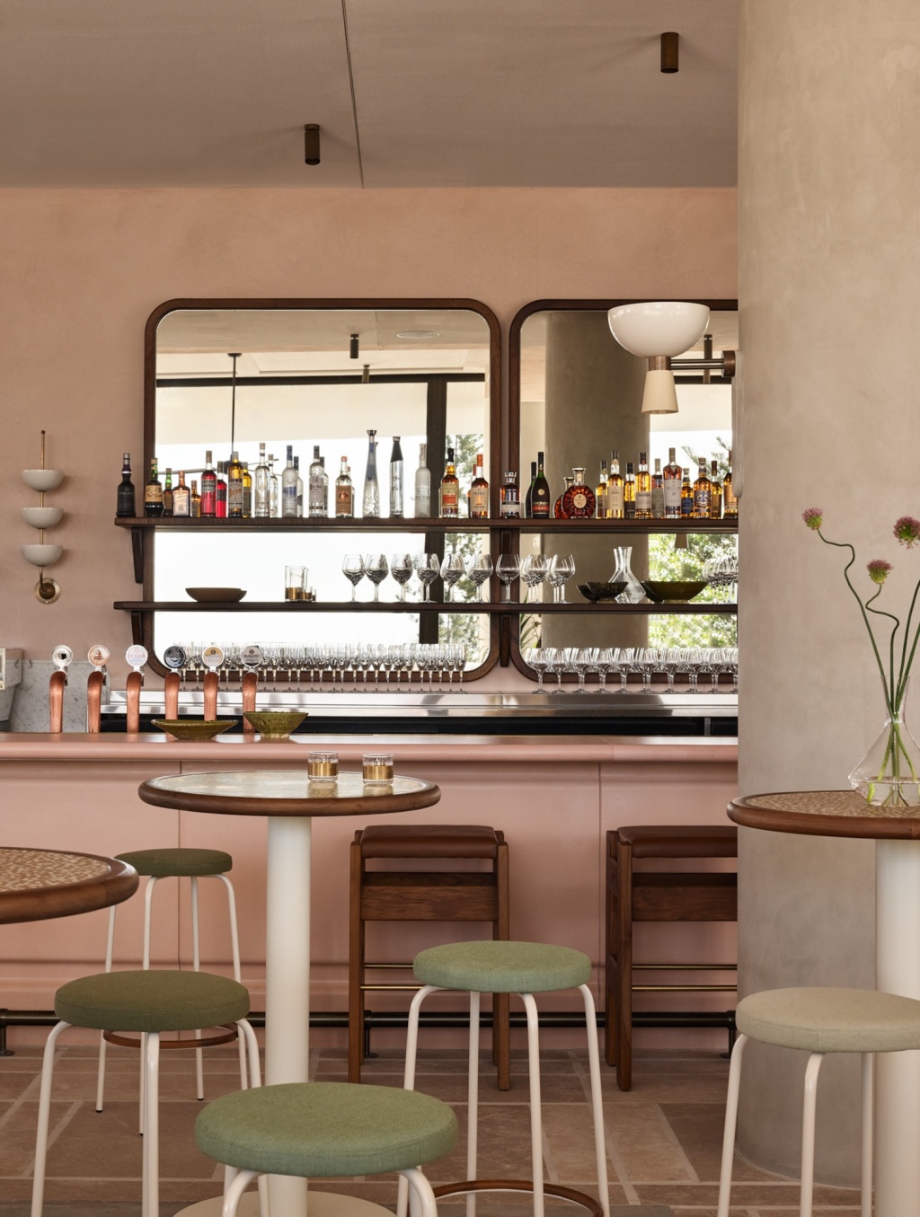 Cocktail bar and bar seating at Haven, Mondrian Gold Coast.