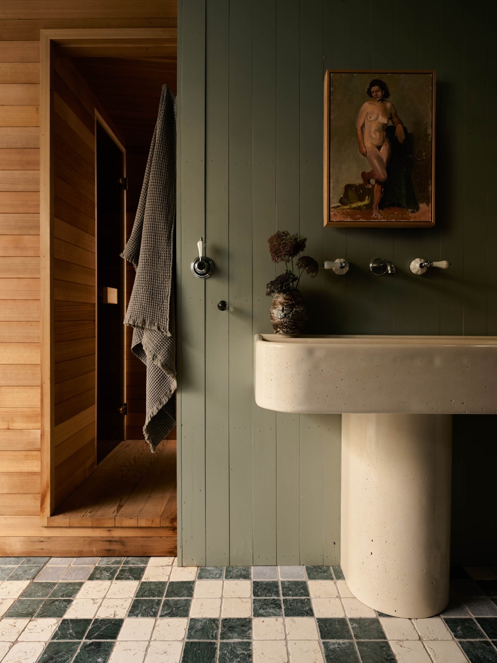 External bathroom area of The A&CO. Workshop.